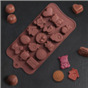 Форма силиконовая для шоколада и льда «Счастье есть», 21×11 см, 15 ячеек