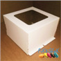 Коробка для торта 30х30х19 с окном (плотный гофрокартон)