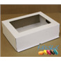 Коробка прямоугольная для торта 30х40х12 с окном (плотный гофрокартон)