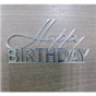 Топпер  Happy Birthday рамка, серебряный, арт.12