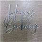 Топпер  Happy Birthday рамка, серебряный, арт.13