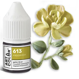 613.Краситель водораств.   гелевый пищевой Кардамон, 12 мл, Art Color