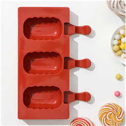 Форма для мороженого «Эскимо волна», 19,4х13 см, 3 ячейки (7х4 см)