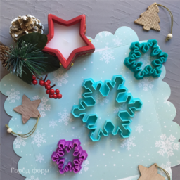 Форма для пряников Снежинка, 9 см