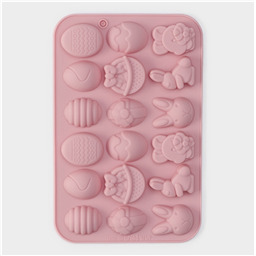 Форма «Пасхальные кролики», 19х12,5х1 см, 18 ячеек