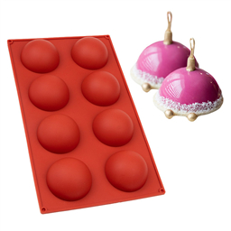 Форма Полусфера 8 ячеек, 5,7 см (для шоколада и изомальта)