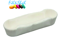 Капсулы белые бумажные для эклеров, 40х105х27 мм, набор 100 шт