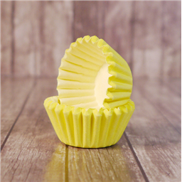 Капсулы бумажные для конфет Желтые 25*18 мм, 90 шт +-5шт.