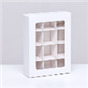 Коробка для 12 конфет, 11.5×8.7×2.5 Тонкие разделители, Белый.