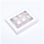 Коробка для 12 конфет, 11.5×8.7×2.5 Тонкие разделители, Белый.