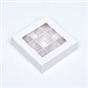 Коробка для 9 конфет, 8.7×8.7×2.5 Тонкие разделители, Белый