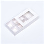 Коробка для конфет 6 штук, 8.7×5.8×2.5 Тонкие разделители, Белый.