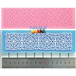 Коврик для гибких кружев (айсинга) Узоры, 19х6 см
