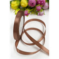 Лента атласная 1 см*25 ярд, коричневый №030