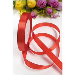 Лента атласная 1 см*25 ярд, красный №026