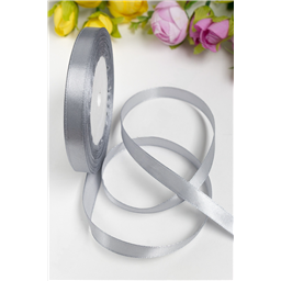 Лента атласная 1 см*25 ярд, серый №059