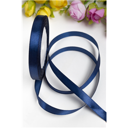 Лента атласная 1 см*25 ярд, темно-синий №038