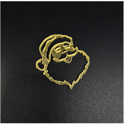 Мини-топпер Дед Мороз, золото, 4,5 см, зерк.акрил