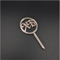 Мини - топпер ХВ в рамке ,розовый акрил. 5 см