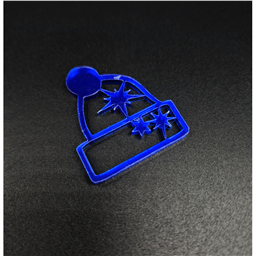 Минни-топпер Шапка синяя, 4 см, зерк.акрил