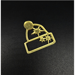 Минни-топпер Шапка золотая, 4 см, зерк.акрил