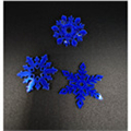Минни-топпер Снежинки голубые, 4 см, зерк.акрил
