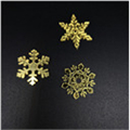 Минни-топпер Снежинки золотые, 4 см, зерк.акрил