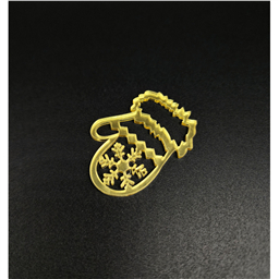 Минни-топпер Варежка золотая, 4 см, зерк.акрил