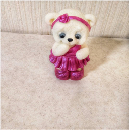 Шоколадная фигурка Мишка в платье из бельгийского шоколада и итальянской глазури