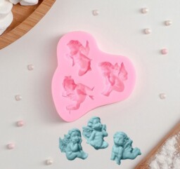 Молд силиконовый «Ангелочки в ожидании», 8х7 см