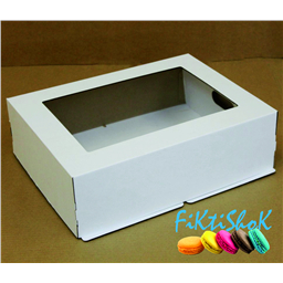 ОПТ 25! Коробка прямоугольная для торта 30х40х12 с окном (плотный гофрокартон)