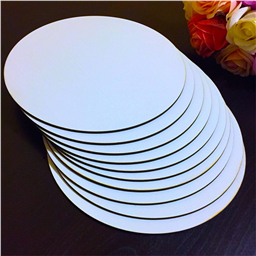 ОПТ от 25 шт! Подложка круглая белая ЛХДФ, 28 см, толщина 3 мм