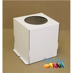 ОПТ 25! Коробка для торта 26х26х28 с окном (плотный гофрокартон)