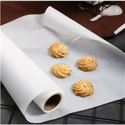 Пергамент для выпечки белый силиконизированный в рулоне, профессиональный 38 см х 50 м, силиконизированный