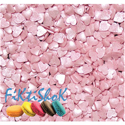 Посыпка Сердечки Розовые перламутровые , 75 гр