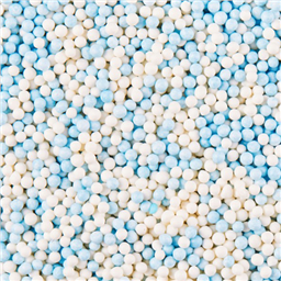 Посыпка шарики Драже Белые/голубые, 2 мм, 100 гр 