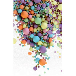 Рисовые шарики Жемчуг оранж/гол/роз/жел, матовые 80 г