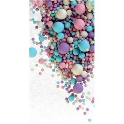 Рисовые шарики Жемчуг сир/роз/гол/бел, матовые, 80 г