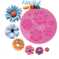 Силиконовый молд Цветочная поляна, 8 см