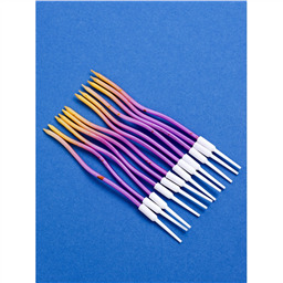 Свечи для торта «Серпантин», 12 шт., градиент золотой и фиолетовый