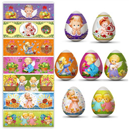 Термонаклейки пасхальные Ангелочки, 7 шт