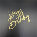 Топпер  Happy Birthday, золотой, арт.9