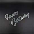 Топпер раздельный  Happy Birthday, серебро 