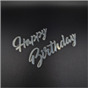 Топпер раздельный  Happy Birthday, серебро 