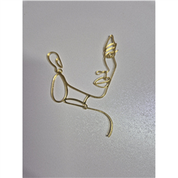 Топпер Силуэт девушки, золотой, арт.35